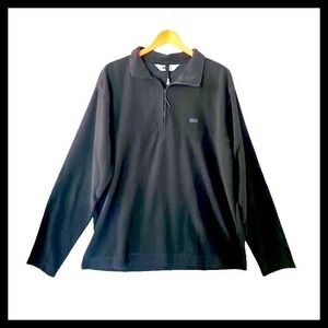 RAINS Addis Fleece Half Zip Pullover Shirt Black Men's Plus Size XXL NWT